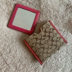 Coach pocket mirror